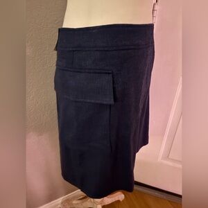 Banana Republic Factory | nwt sz 6 | Herringbone Linen-blend Navy Mini Skirt